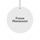 Funny Future Pharmacist Christmas Unique Gifts for Pharmacist Friends Circle Ornament Gifts from Men to Colleagues - Image 1